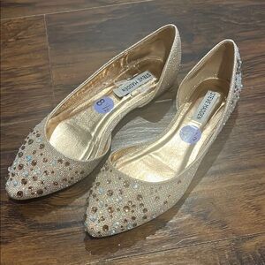Steve Madden Women's Gold Embellished Flats